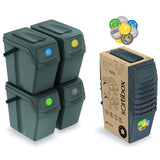 Sada segregačních košů 4x25L Sortibox ISWB25S4-405U - šedá
