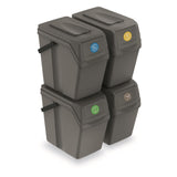 Sada segregačních košů 4x25L Sortibox ISWB25S4-405U - šedá