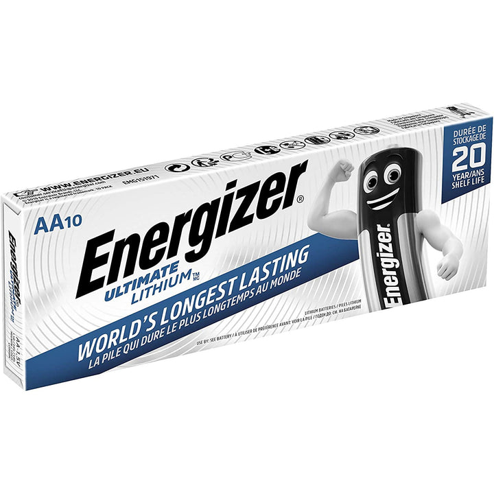 10 x lithiová fotobaterie Energizer L91 Ultimate Lithium R6 AA