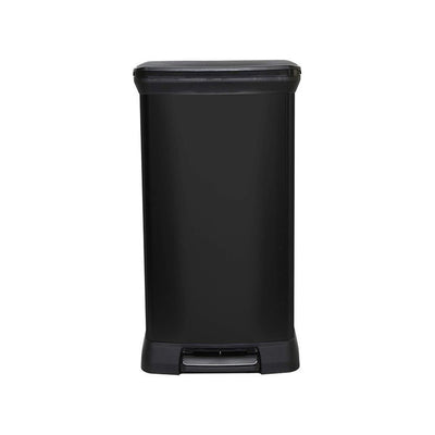 Kovový odpadkový koš s pedálem CURVER DECO BIN 50L - černá barva