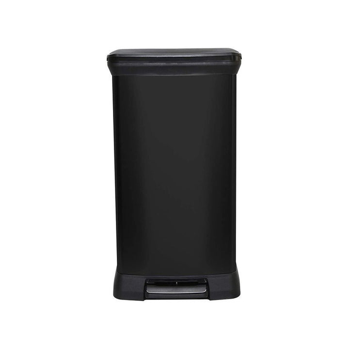 Kovový odpadkový koš s pedálem CURVER DECO BIN 50L - černá barva