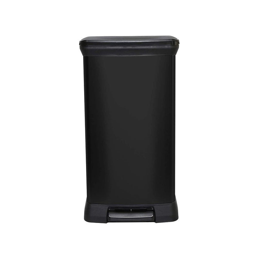 Kovový odpadkový koš s pedálem CURVER DECO BIN 50L - černá barva