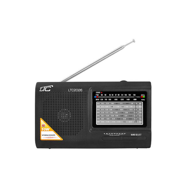 Přenosné rádio LTC2026 Wilga černé Baterie, napájení ze sítě a baterie.