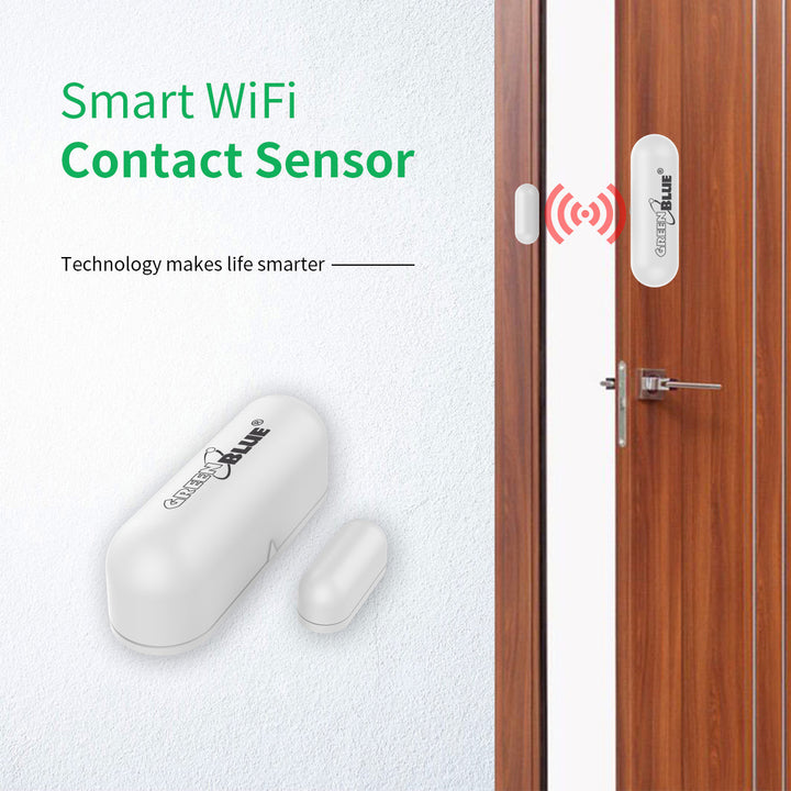 Senzor otevírání dveří / oken s informacemi v reálném čase Smart Life Tuya SMART WiFi GreenBlue GB715