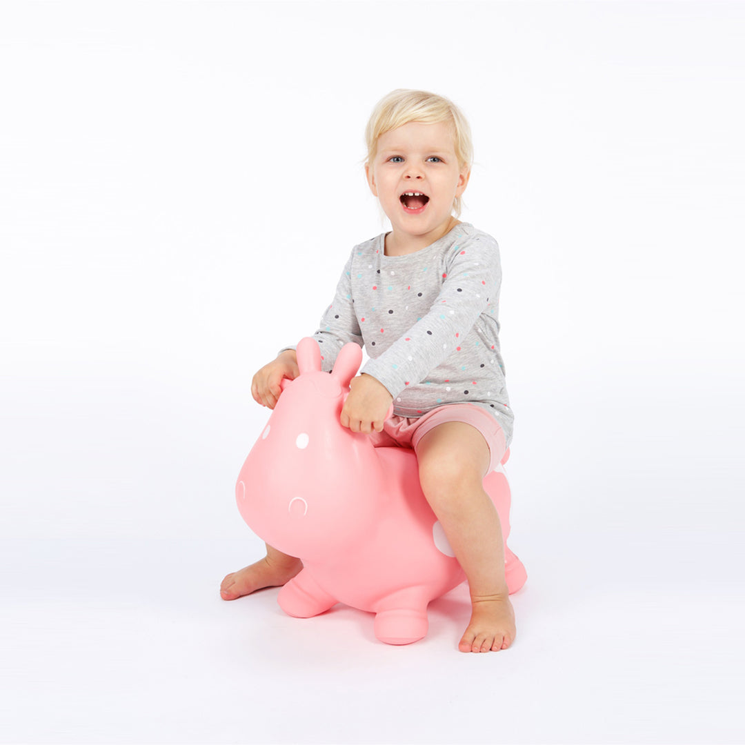 Hoppimals guma jumper pink cow - obrovská a jedinečná zábava ze skákání