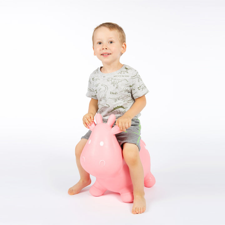 Hoppimals guma jumper pink cow - obrovská a jedinečná zábava ze skákání