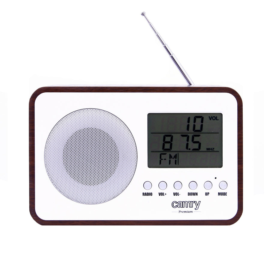 Digitální rádio Camry, retro, LCD displej, budík, CR 1153