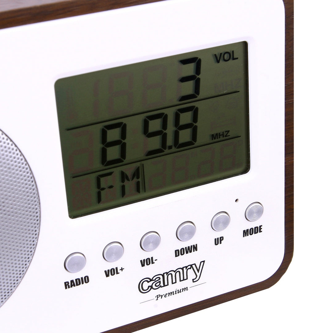 Digitální rádio Camry, retro, LCD displej, budík, CR 1153