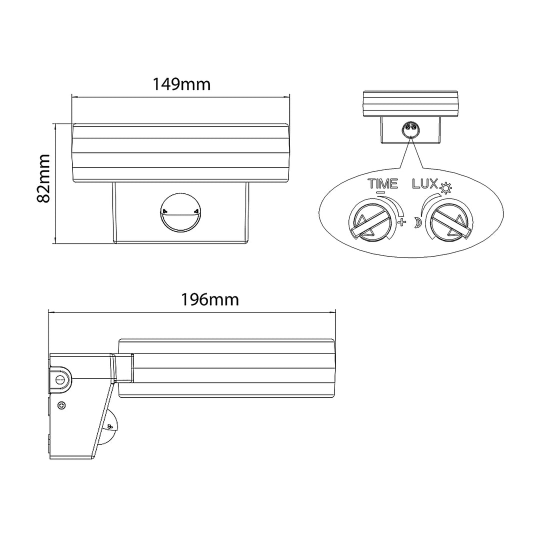 Nástěnná lampa LED MCE365 s PIR pohybovým senzorem