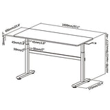 Ručně výškově nastavitelný stůl Ergo Office, max. 40 kg, max. výška 117 cm, s deskou pro sezení a stání, ER-401 B