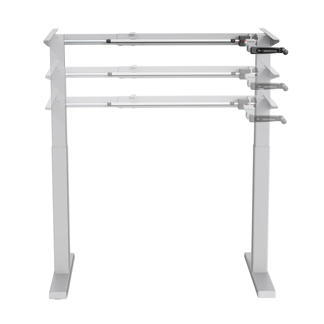 Kancelářský stůl Ergo Office, manuální nastavení výšky, max. 70 kg, max. výška 130 cm, bez desky stolu, bílý, ER-402 W