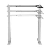 Kancelářský stůl Ergo Office, manuální nastavení výšky, max. 70 kg, max. výška 130 cm, bez desky stolu, bílý, ER-402 W