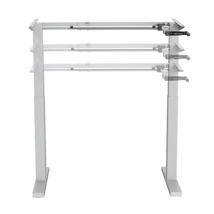 Kancelářský stůl Ergo Office, manuální nastavení výšky, max. 70 kg, max. výška 130 cm, bez desky stolu, bílý, ER-402 W