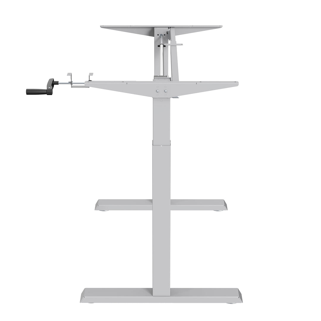 Kancelářský stůl Ergo Office, manuální nastavení výšky, max. 70 kg, max. výška 130 cm, bez desky stolu, bílý, ER-402 W