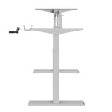 Kancelářský stůl Ergo Office, manuální nastavení výšky, max. 70 kg, max. výška 130 cm, bez desky stolu, bílý, ER-402 W