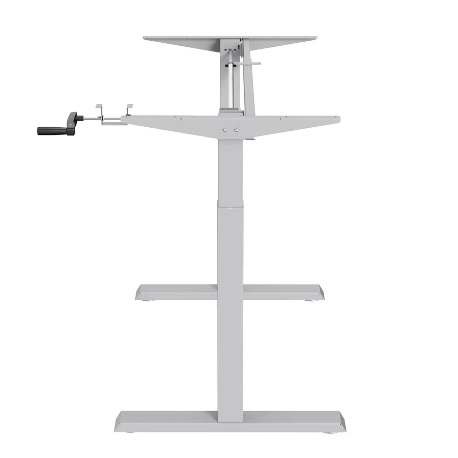 Kancelářský stůl Ergo Office, manuální nastavení výšky, max. 70 kg, max. výška 130 cm, bez desky stolu, bílý, ER-402 W