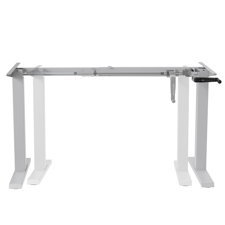 Kancelářský stůl Ergo Office, manuální nastavení výšky, max. 70 kg, max. výška 130 cm, bez desky stolu, bílý, ER-402 W