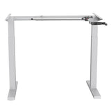 Kancelářský stůl Ergo Office, manuální nastavení výšky, max. 70 kg, max. výška 130 cm, bez desky stolu, bílý, ER-402 W