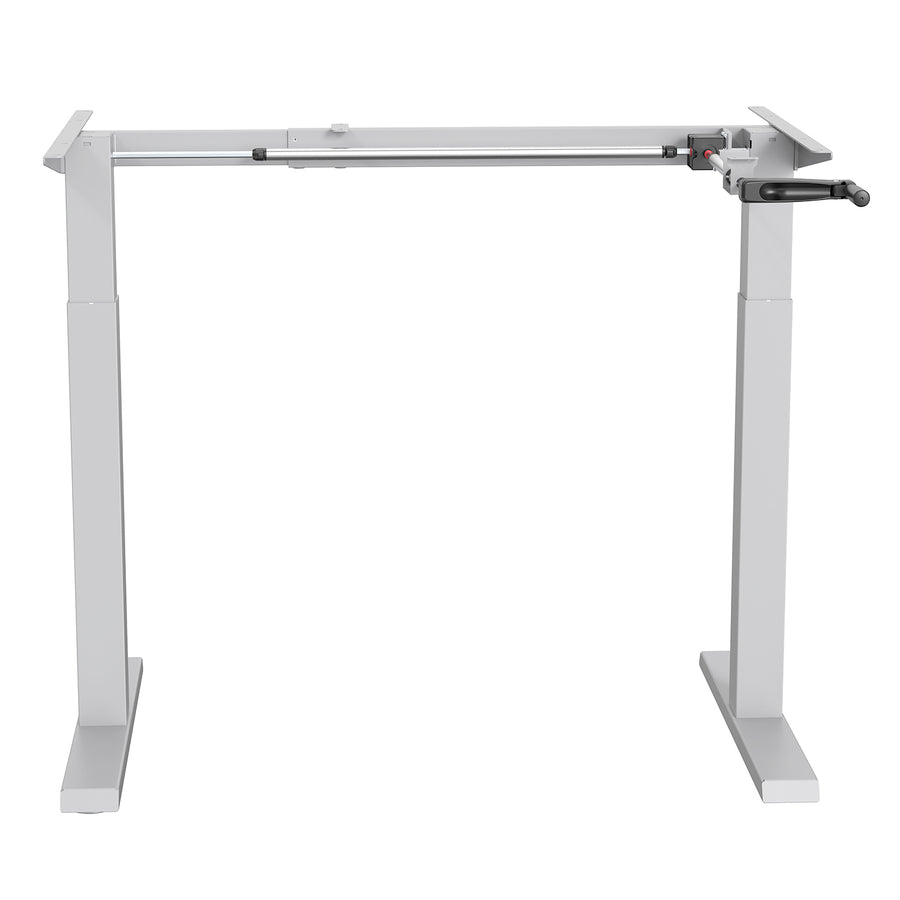 Kancelářský stůl Ergo Office, manuální nastavení výšky, max. 70 kg, max. výška 130 cm, bez desky stolu, bílý, ER-402 W