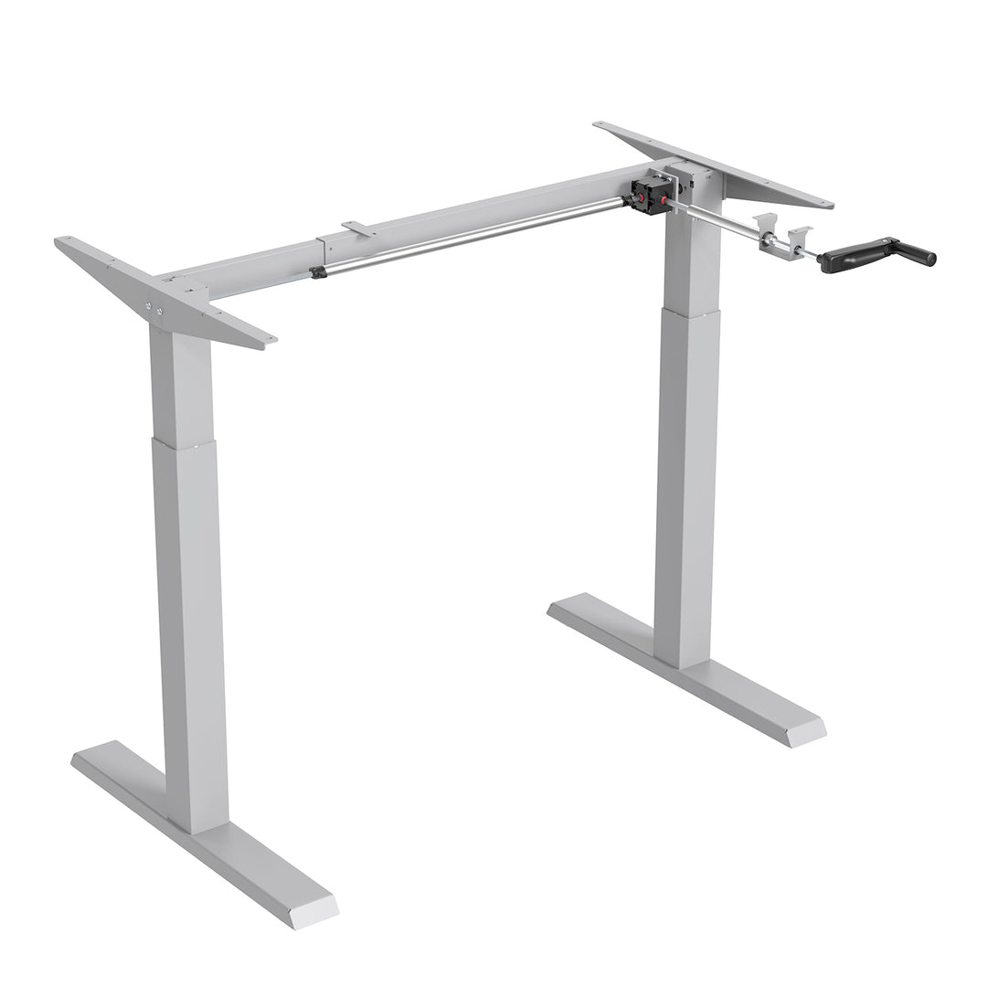Kancelářský stůl Ergo Office, manuální nastavení výšky, max. 70 kg, max. výška 130 cm, bez desky stolu, bílý, ER-402 W