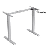 Kancelářský stůl Ergo Office, manuální nastavení výšky, max. 70 kg, max. výška 130 cm, bez desky stolu, bílý, ER-402 W