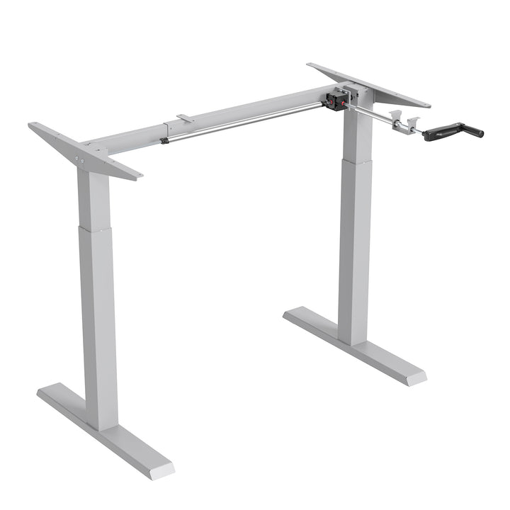 Kancelářský stůl Ergo Office, manuální nastavení výšky, max. 70 kg, max. výška 130 cm, bez desky stolu, bílý, ER-402 W