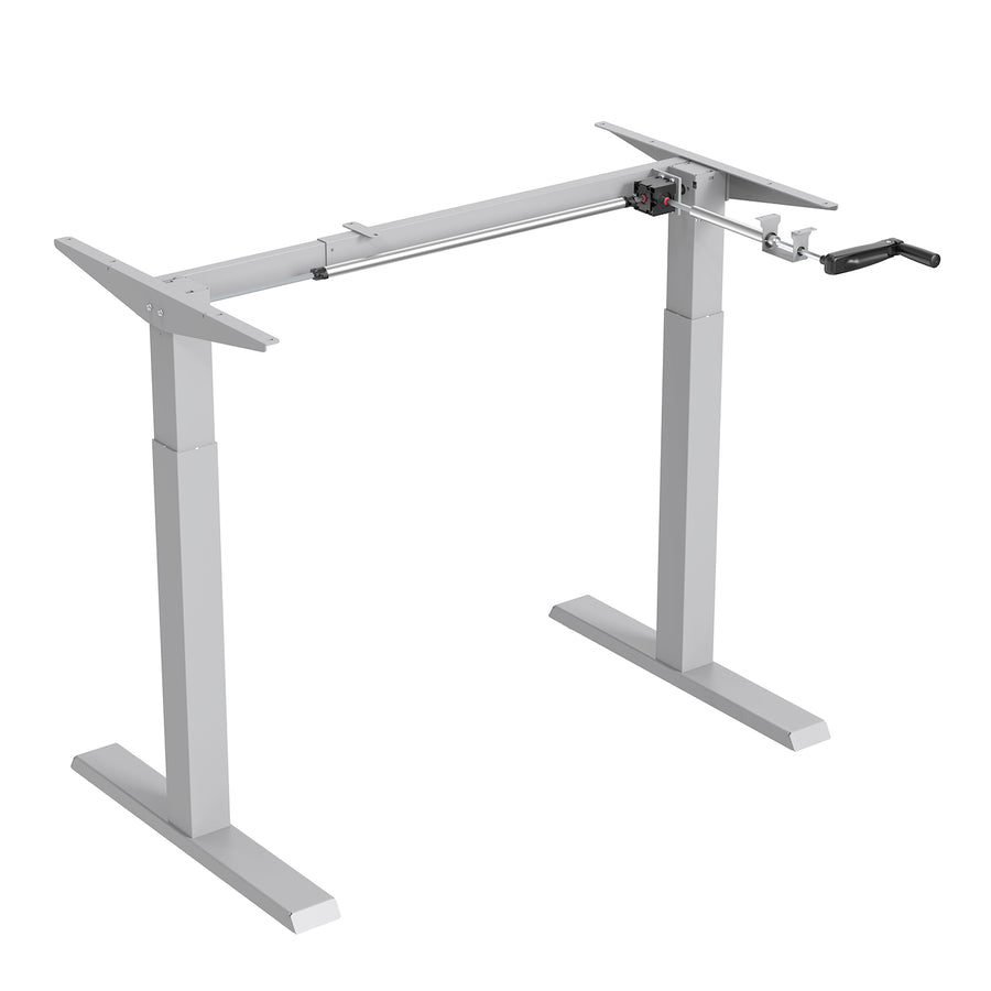 Kancelářský stůl Ergo Office, manuální nastavení výšky, max. 70 kg, max. výška 130 cm, bez desky stolu, bílý, ER-402 W