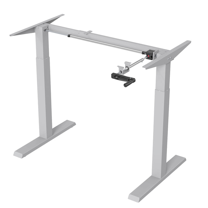 Kancelářský stůl Ergo Office, manuální nastavení výšky, max. 70 kg, max. výška 130 cm, bez desky stolu, bílý, ER-402 W