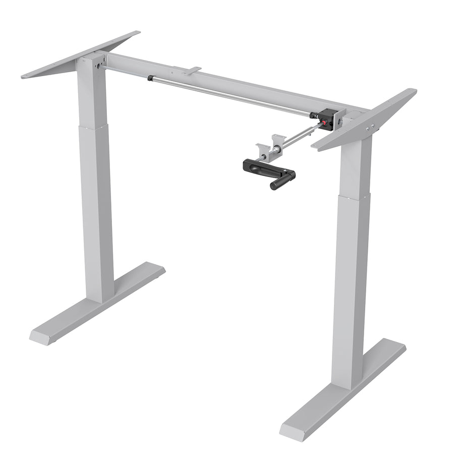 Kancelářský stůl Ergo Office, manuální nastavení výšky, max. 70 kg, max. výška 130 cm, bez desky stolu, bílý, ER-402 W
