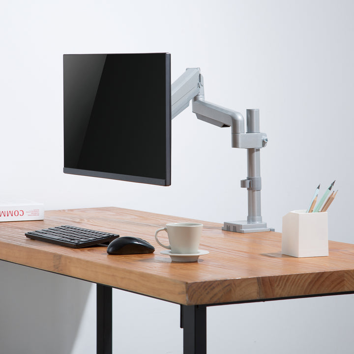 Držák pro monitor na stůl Ergo Office šedý s pružinou, 17"-32" 9kg