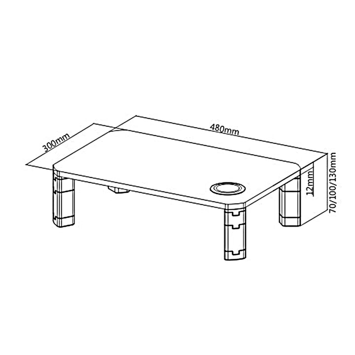 Ergo Office ER-415 Výškově nastavitelný stojan s bezdrátovým nabíjením Qi Stojan na monitor 17"~32" do max. 20 kg Indukční nabíječka