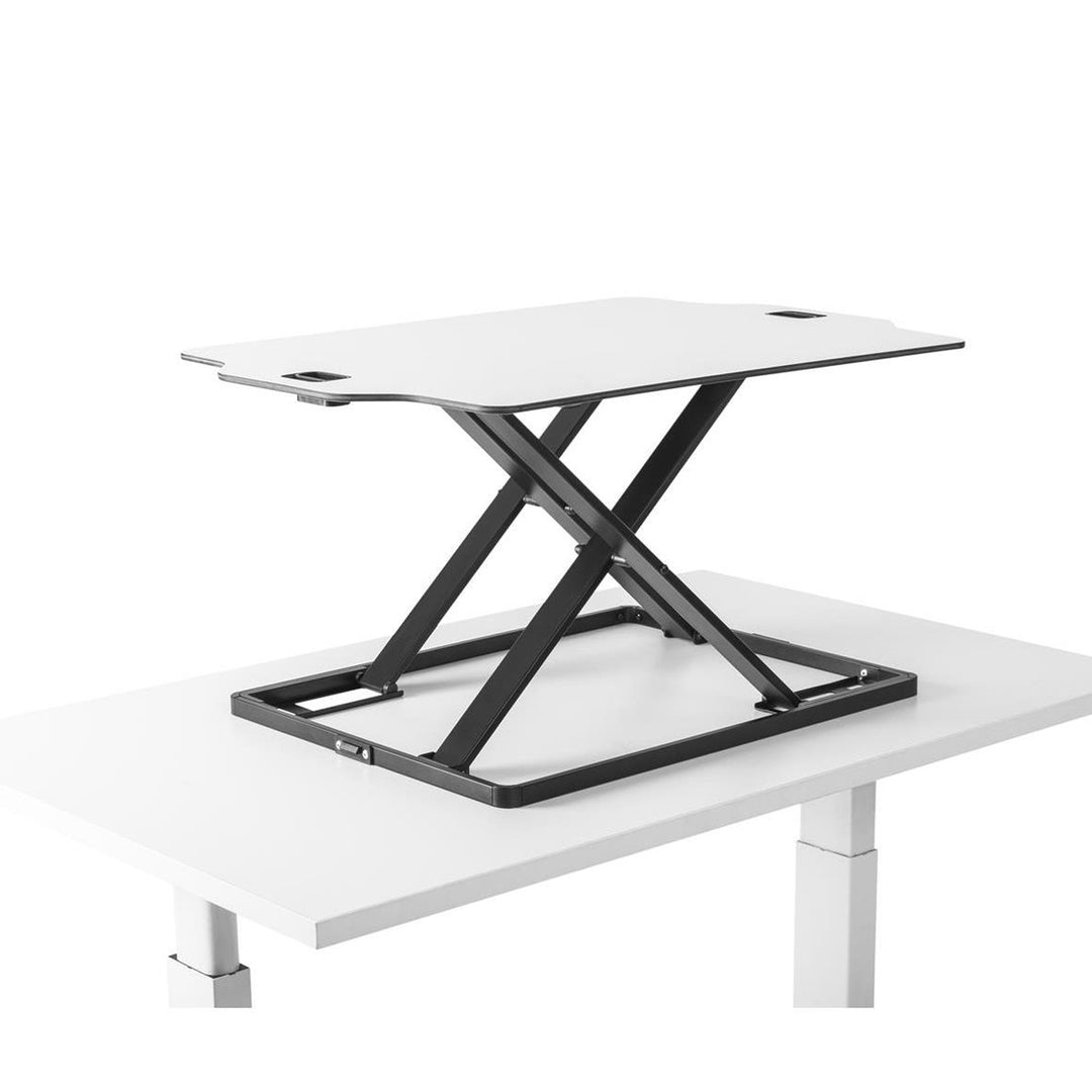Ergo Office ER-420 Stůl vsedě Výškově nastavitelný nástavec na stůl s plynovým zdvihem Přestavník na monitor Notebook do max. 10 kg