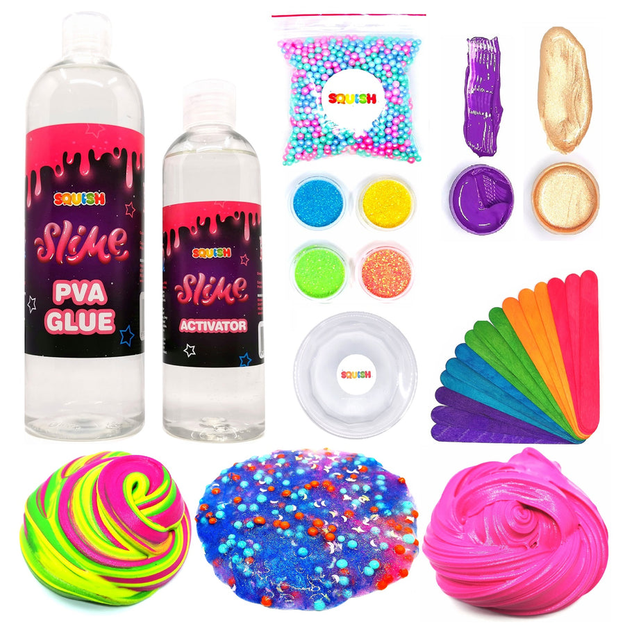 MAGIC BOX SLIME plastový materiál Sada pro dítě sada pro vytvoření slizu 12v1