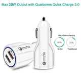 Nabíječka do auta QC 3.0 Maclean Energy MCE478 W - bílá QC 3.0 - 5V / 3A, 9V / 1,8A, 12V / 1,6A a 5V / 3,1A