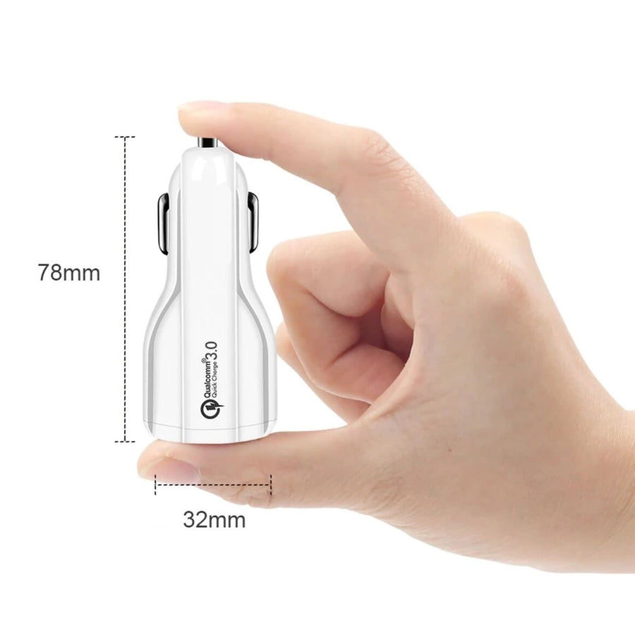 Nabíječka do auta QC 3.0 Maclean Energy MCE478 W - bílá QC 3.0 - 5V / 3A, 9V / 1,8A, 12V / 1,6A a 5V / 3,1A