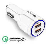 Nabíječka do auta QC 3.0 Maclean Energy MCE478 W - bílá QC 3.0 - 5V / 3A, 9V / 1,8A, 12V / 1,6A a 5V / 3,1A