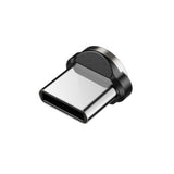 Magnetický kabel USB-C 1 m, úhlový, Maclean Energy  MCE474  v černé barvě, podporuje rychlé nabíjení 9 V/2 A, 5 V/3 A, nylonové opletení,