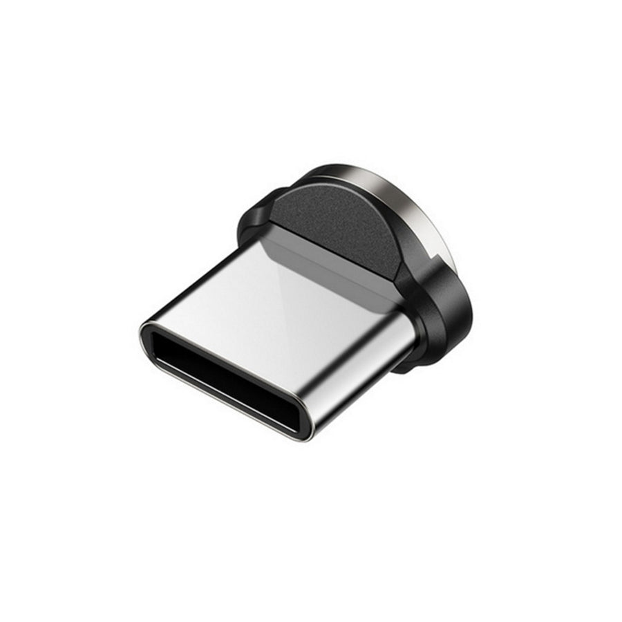 Magnetický kabel USB-C 1 m, úhlový, Maclean Energy  MCE474  v černé barvě, podporuje rychlé nabíjení 9 V/2 A, 5 V/3 A, nylonové opletení,