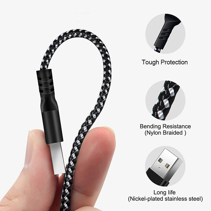 Kabel USB C podporující Fast Charge 2.4A Maclean Energy MCE471 černý, 1m 5V / 2,4A
