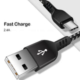 Kabel USB C podporující Fast Charge 2.4A Maclean Energy MCE471 černý, 1m 5V / 2,4A