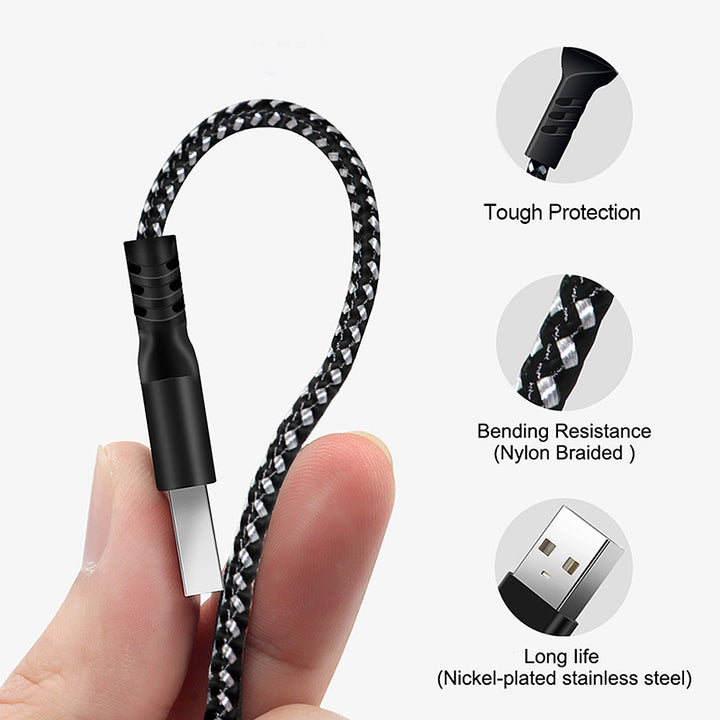 Kabel Micro USB podporující Fast Charge 2.4A Maclean Energy MCE473 černý, 1m 5V / 2.4A - přenos dat