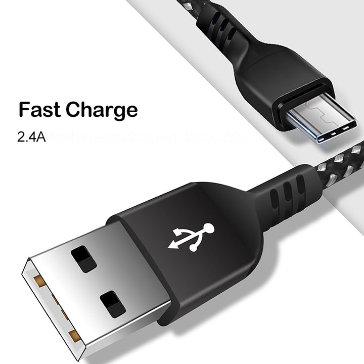 Kabel Micro USB podporující Fast Charge 2.4A Maclean Energy MCE473 černý, 1m 5V / 2.4A - přenos dat