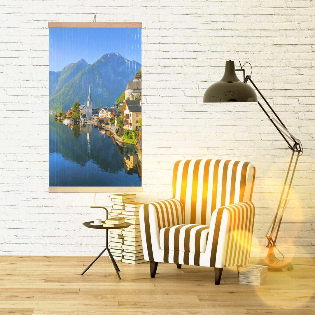 Infrazářič - flexibilní topný panel 430W TRIO vzor 13 vesnice, rozměry 100x57cm s regulátorem