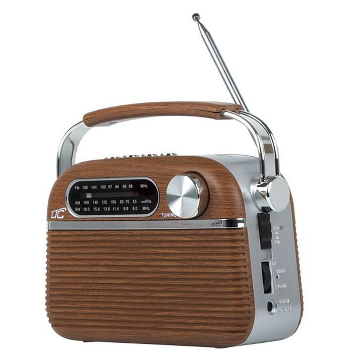 RETRO LTC PŘENOSNÉ RÁDIO NIDA BLUETOOTH, AM / FM / MP3 / USB / SD VESTAVĚNÁ BATERIE 1200 MAH