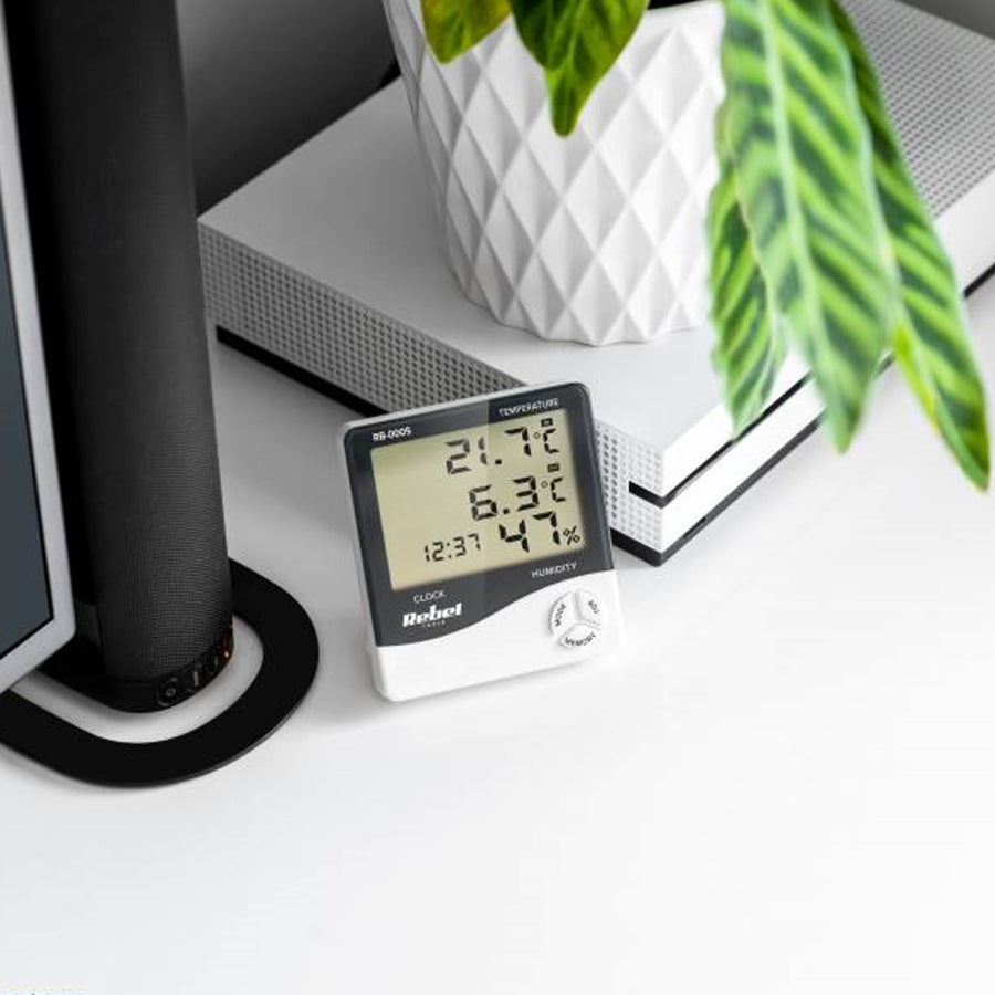 Domácí meteorologická stanice Rebel Tools RB-0005 s měřením vlhkosti