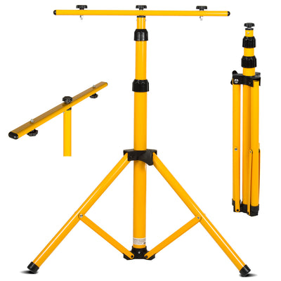 Dvojitý stativový stojan pro reflektory MCE583 HALOGEN LED, žlutá barva, z oceli, max. výška 1,5m