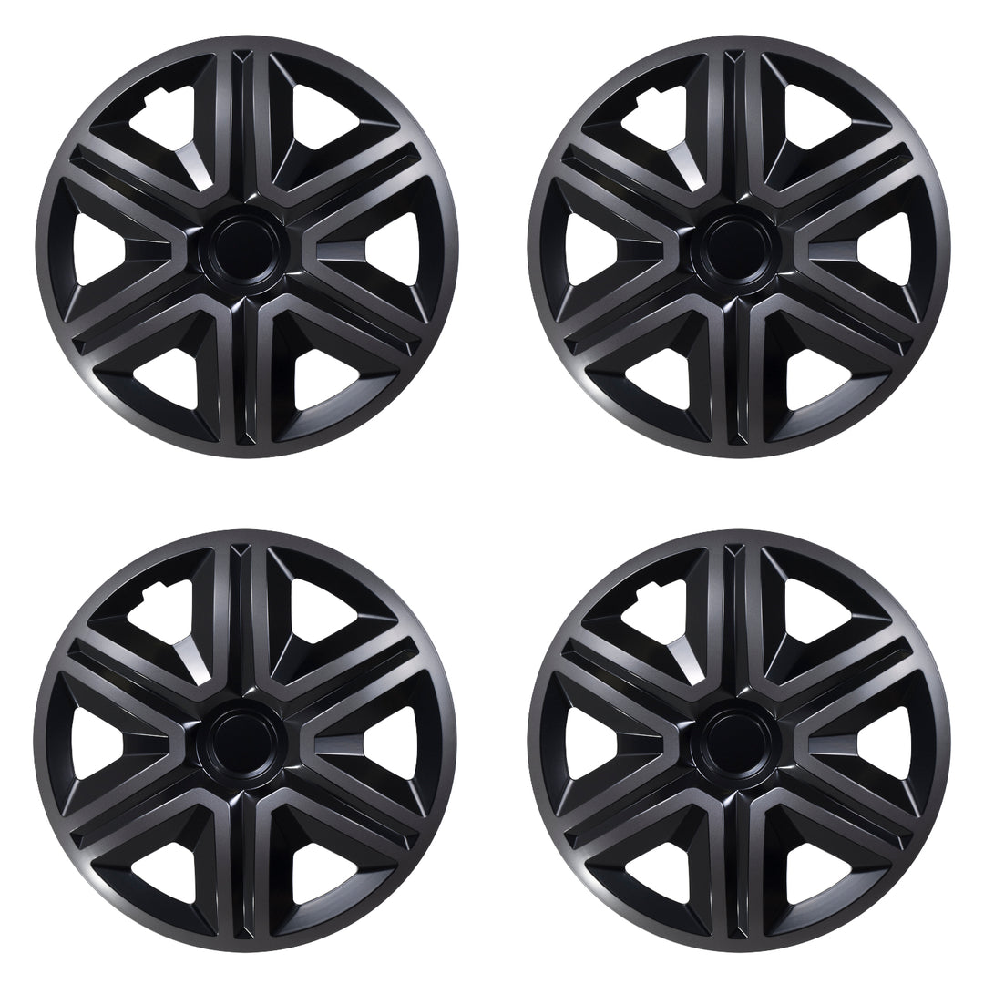 Sada 14" krytů nábojů ACTION doublecolour graphite/black 4 kusy