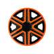 Poklice na kola 16" NRM ACTION DOUBLECOLOR, oranžovo-černé, 4 kusy