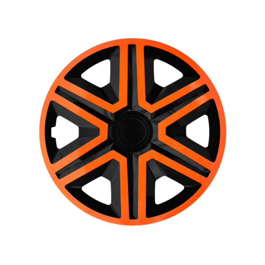 Poklice na kola 16" NRM ACTION DOUBLECOLOR, oranžovo-černé, 4 kusy