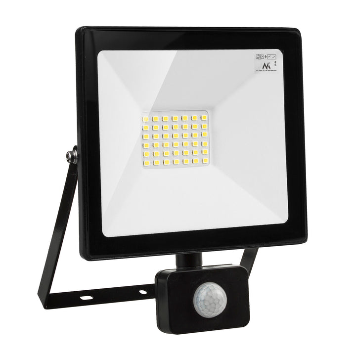 LED světlomet s pohybovým senzorem Maclean 30W 2400 lm studená bílá barva (6000 K) IP44 MCE630 CW PIR